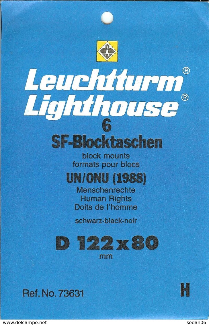 Leuchtturm - Blocs 122x80 Fond Noir (Réf. 73631) - Bandes Cristal