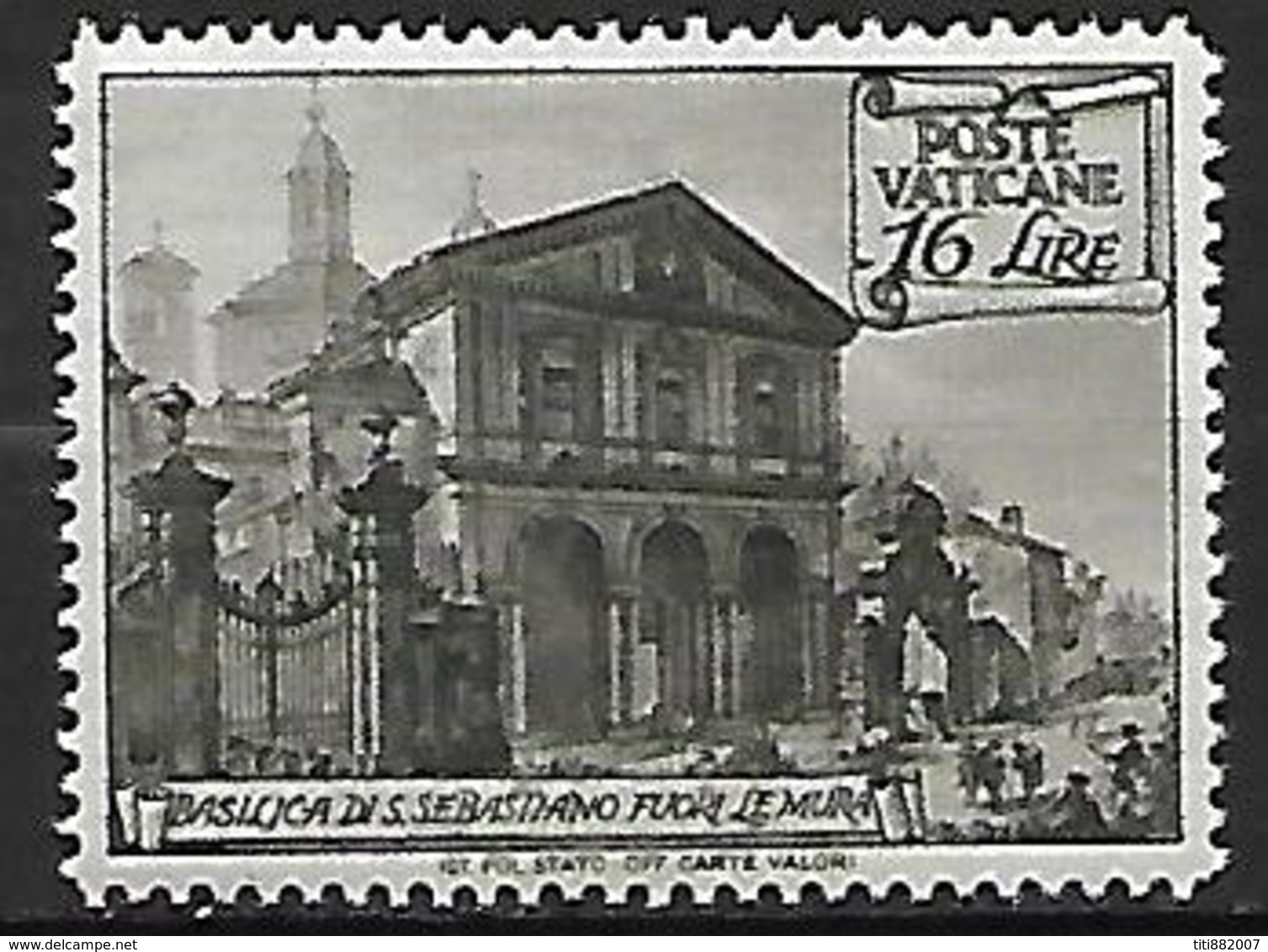 VATICAN     -   1949 .    Y&T N° 145 *.   Eglises Et Basiliques Romaines - Ungebraucht