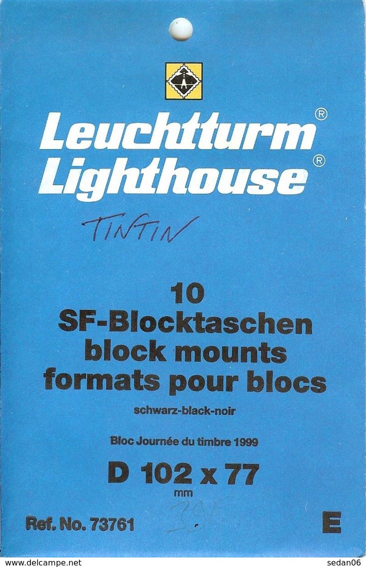 Leuchtturm - Blocs 102x77 Fond Noir (Réf. 73761) - Bandes Cristal