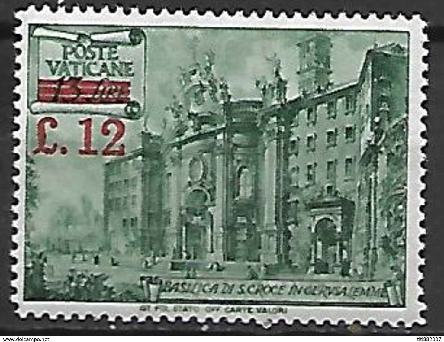 VATICAN     -   1952 .    Y&T N° 172 * .  Surchargé - Neufs