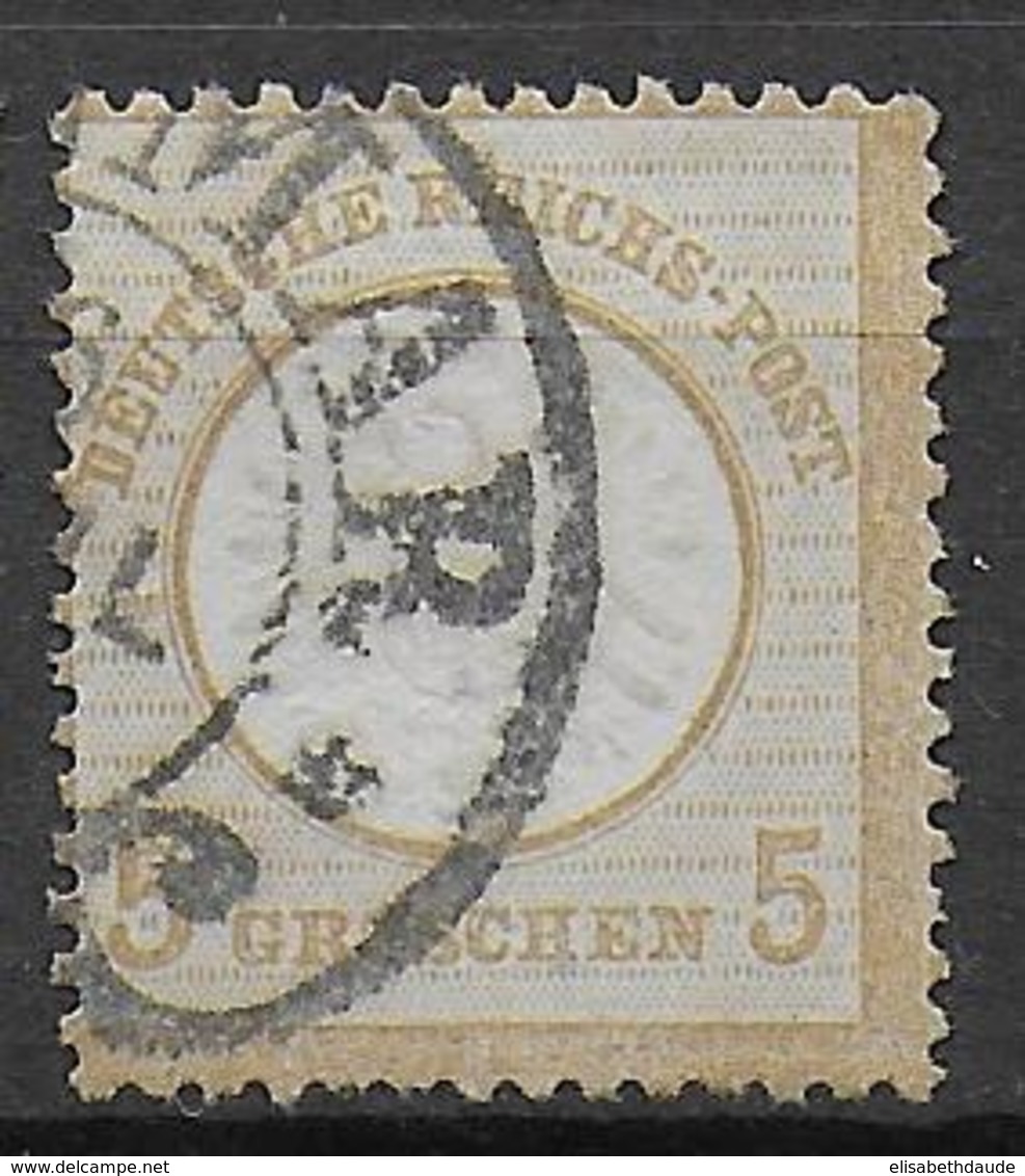 REICH - 1872 - ADLER GROS ECUSSON - YVERT N°19 OBLITERE COLMAR FER à CHEVAL HUFFEISEN STEMPEL (HAUT-RHIN / ALSACE) - Usati