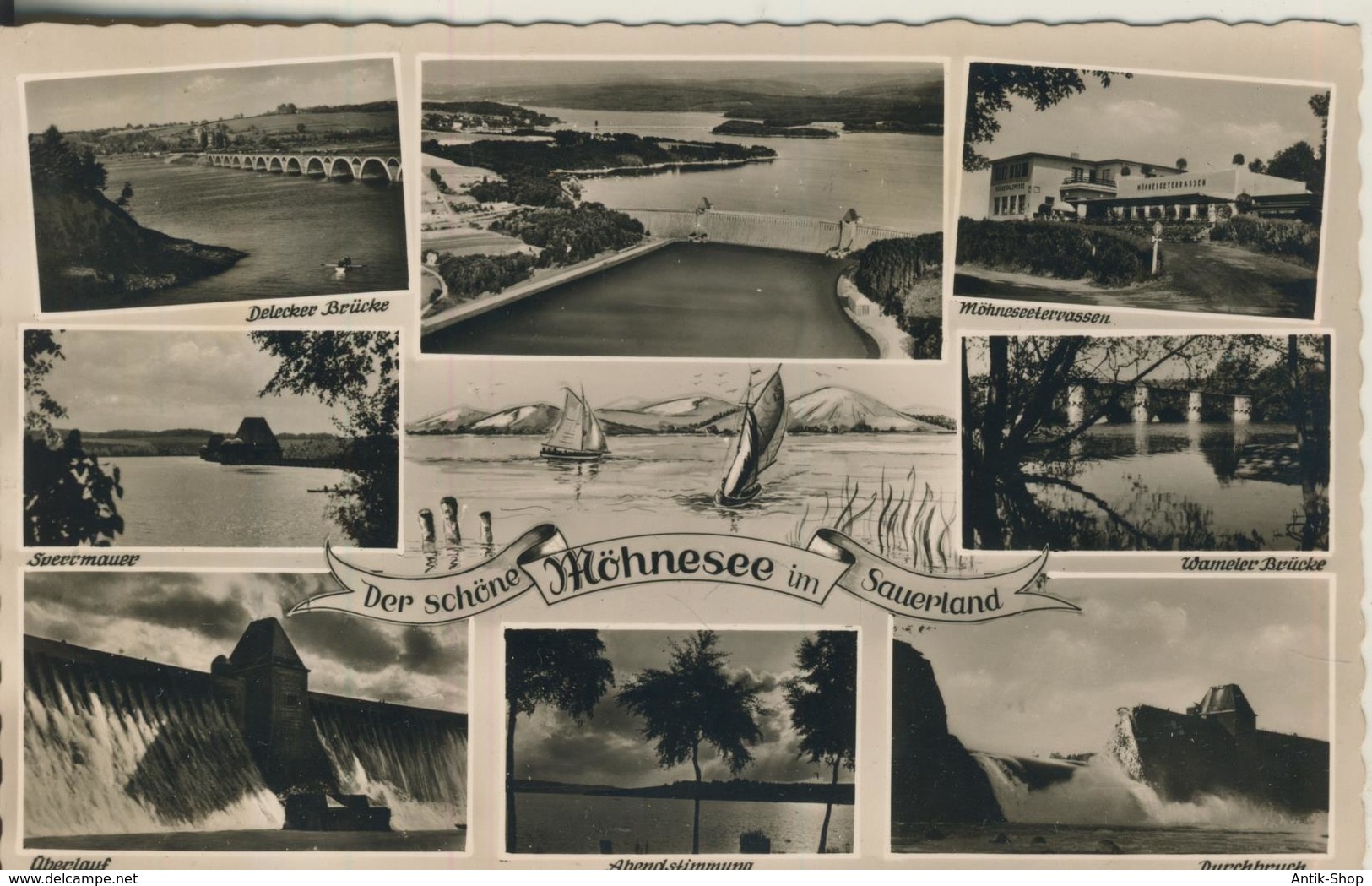 Möhnesee V. 1955  9 Ansichten  (2714) - Olpe