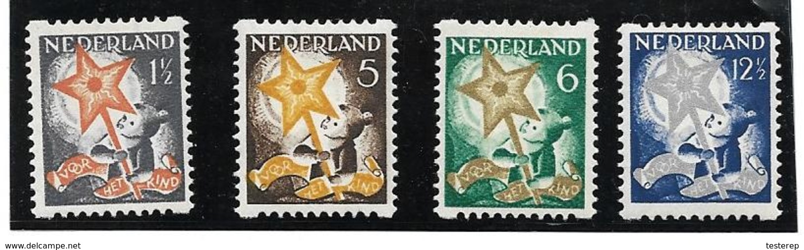 Nederland Yvert N° 259a/262a Lichte Klever  Afwijkende Tanding / Light Hinge - Unused Stamps