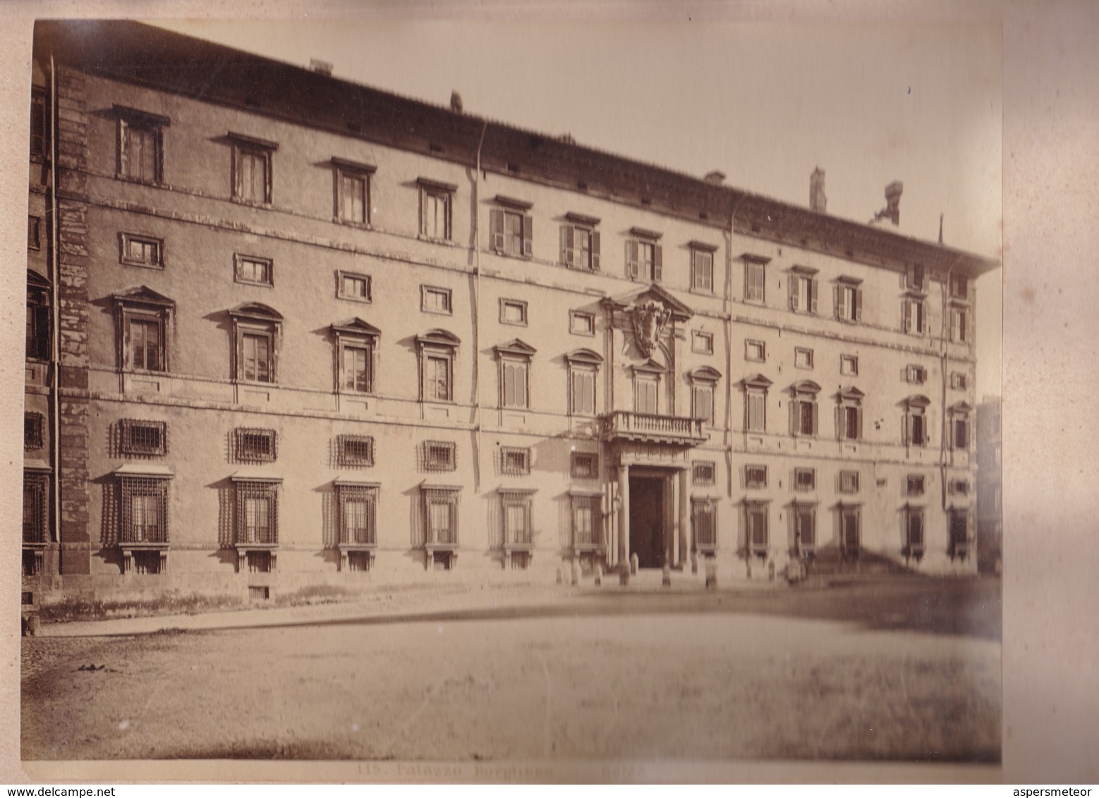 ROMA. PALAZZO BORGHESE. VAN LINT ENRICO PHOTOGRAPHIE ALBUMINEE CIRCA 1868 ALBUMINA SIZE 33x24cm-BLEUP - Alte (vor 1900)