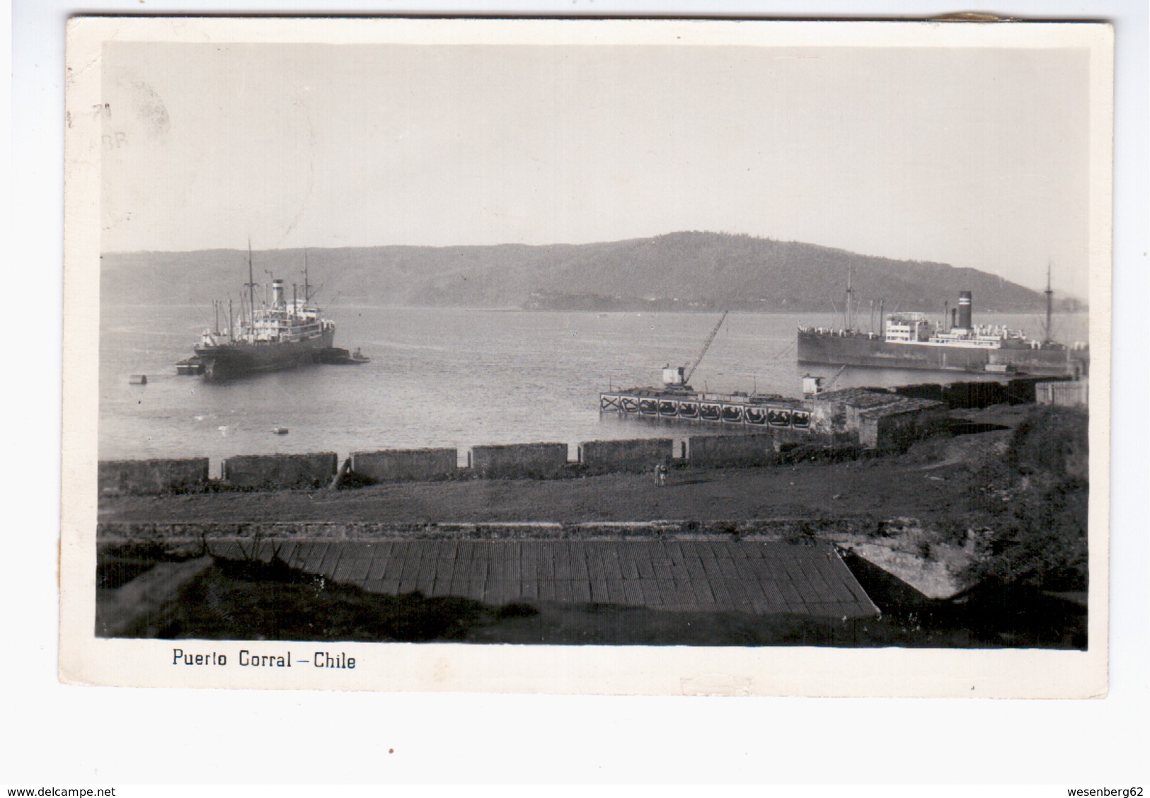 CHILE Puerto Corral Ca 1920 OLD PHOTO POSTCARD 2 Scans - Cile