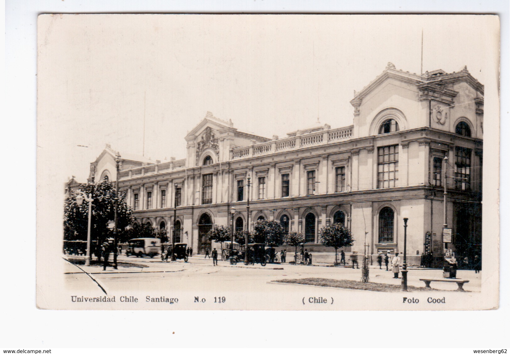 CHILE Santiago Univesidad Foto Cood Ca 1920 OLD PHOTO POSTCARD 2 Scans - Cile