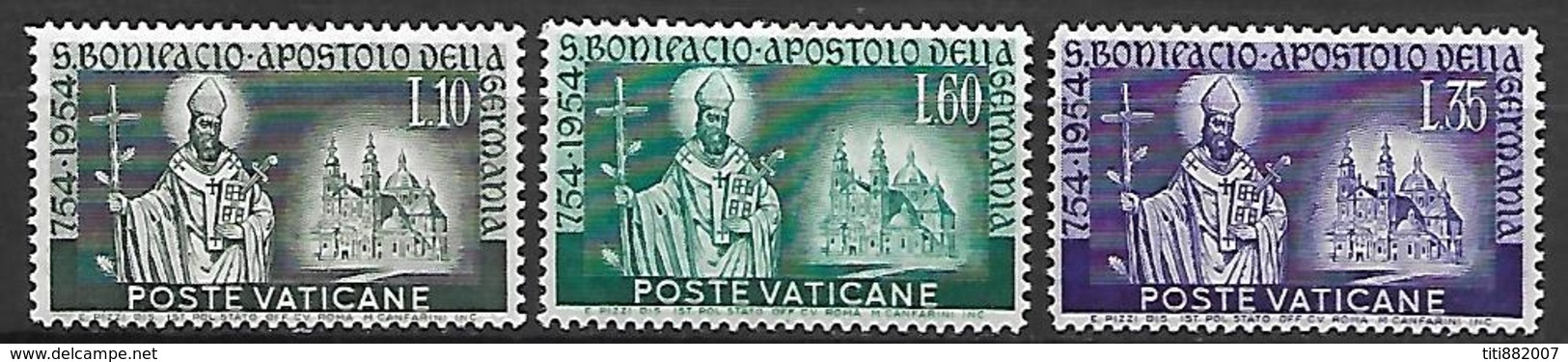 VATICAN     -   1955 .    Y&T N° 210 à 212 * .   Série Complète.   Saint Boniface - Nuovi