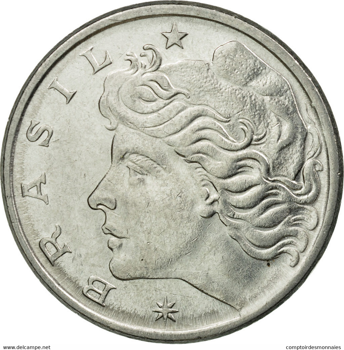 Monnaie, Brésil, 50 Centavos, 1976, TTB, Stainless Steel, KM:580b - Brésil