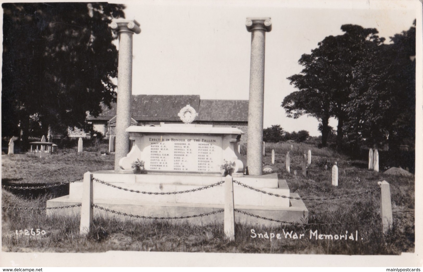 AS05 Snape War Memorial - RPPC - Autres & Non Classés