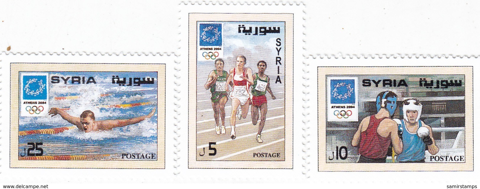 Syria 2004 Athens Olympic Games 3v.compl.set MNH - Niced Topical Issue- Red.price- SKRILL PAY - Syria