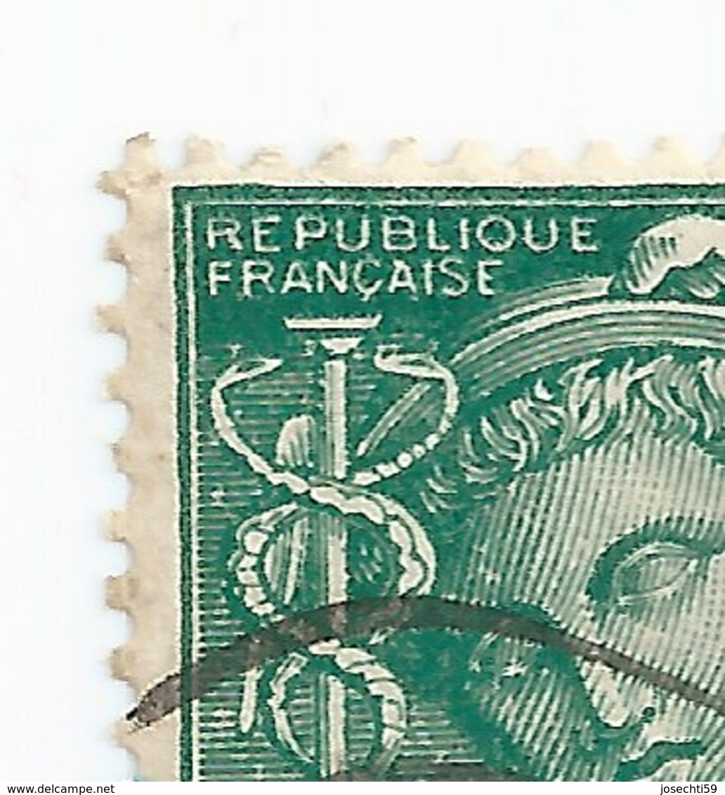 N° 411 Type Mercure 25 Cts Timbre France 1938 1941 Oblitéré La Barre Du R Est Rajoutée - Oblitérés