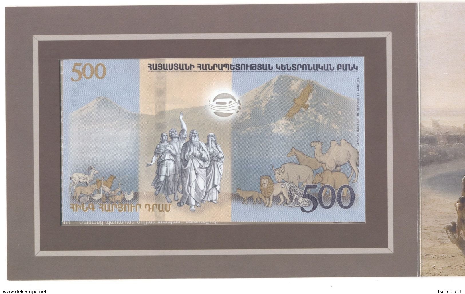 Armenia 2017. 500 Dram Noah's Ark, Collector Banknote UNC. Booklet UNC ( Mountine Ararat, Fauna). - Arménie