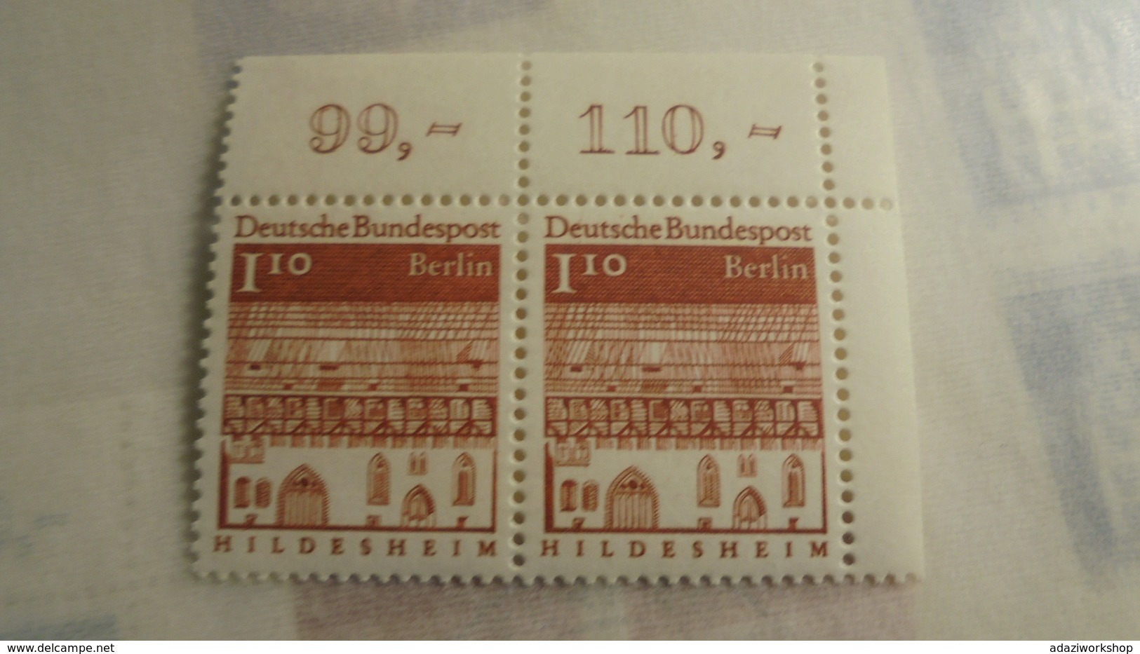 1966 Deutsche Bauwerke Mi 501 PAIR AUS BOGEN  MNH - Ungebraucht