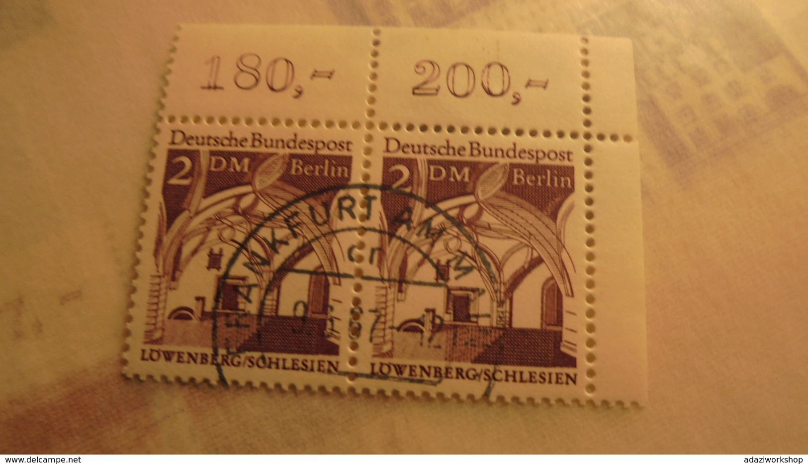 1966 Deutsche Bauwerke Mi 503 PAIR AUS BOGEN - Gebraucht