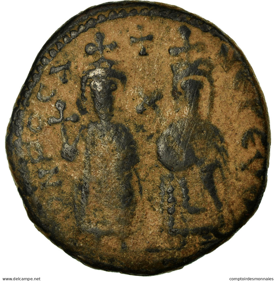 Monnaie, Phocas, Follis, 602-610, Antioche, TB, Cuivre, Sear:671 - Bizantinas
