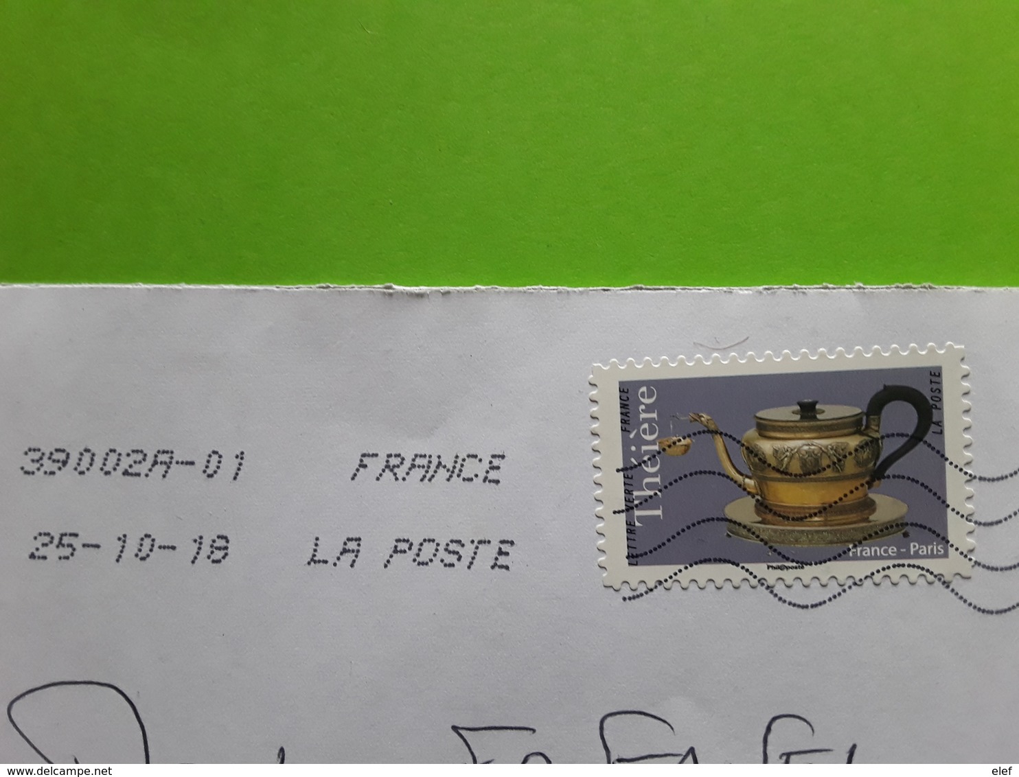 France Lettre Avec Timbre THEIERE De Paris, Boisson Thé / Tea Teapot , 2018 TB - Autres & Non Classés