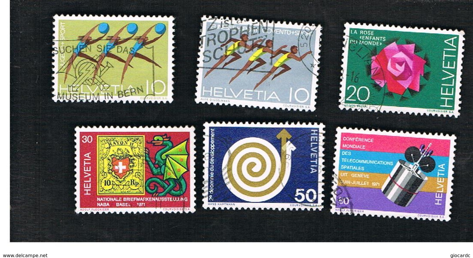 SVIZZERA (SWITZERLAND) -  SG 804.809 - 1971 PUBLICITY ISSUE (COMPET SET OF 6) - USED - Usati