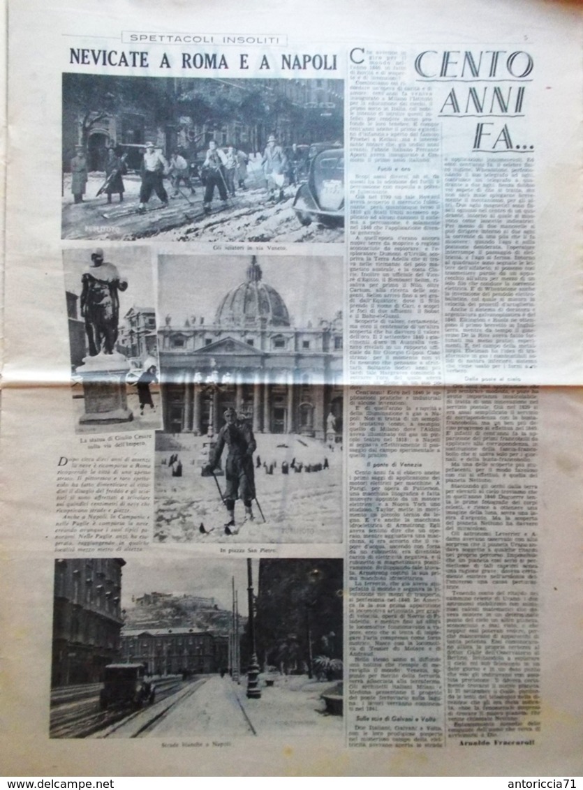 La Domenica Del Corriere 7 Gennaio 1940 WW2 Terremoto Turchia Steinmaurer Napoli - Guerra 1939-45