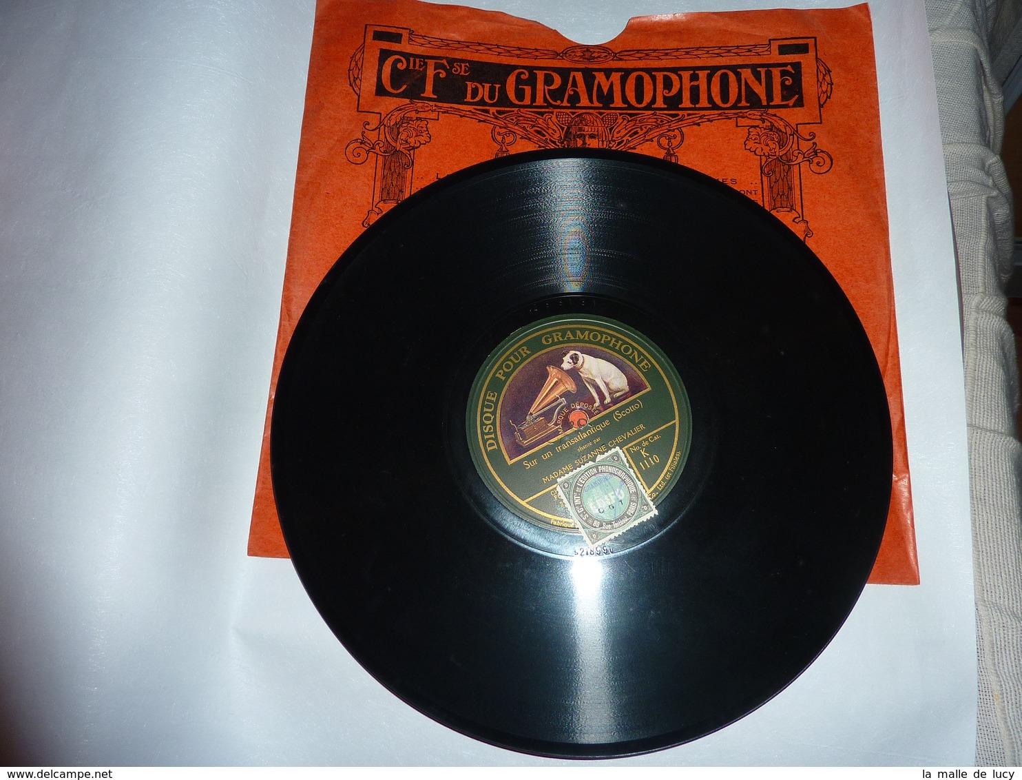 Disque Cie Fse Du GRAMOPHONE La Voix De Son Maître Scotto Par Suzanne Chevalier - 78 Rpm - Gramophone Records