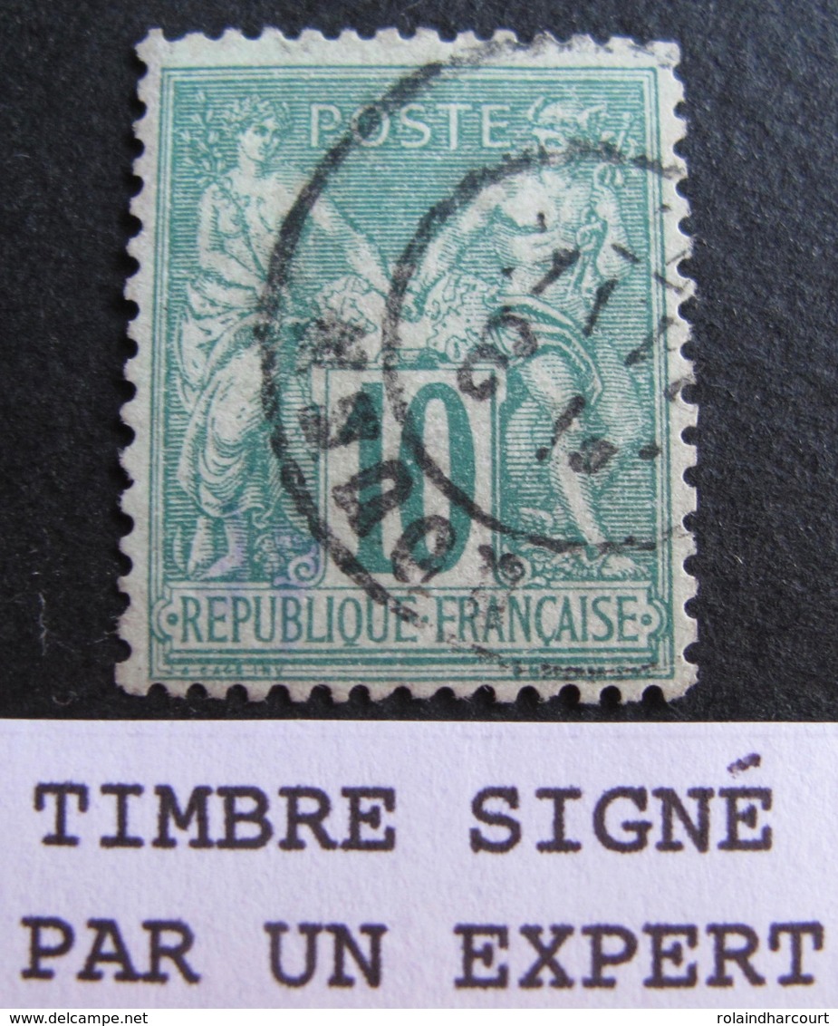 R1749/332 - SAGE TYPE II N°76 - CàD De ROUEN Du 3 JANVIER 1877 ➤➤➤ Timbre Signé ROUMET Expert - Cote : 325,00 € - 1876-1898 Sage (Type II)