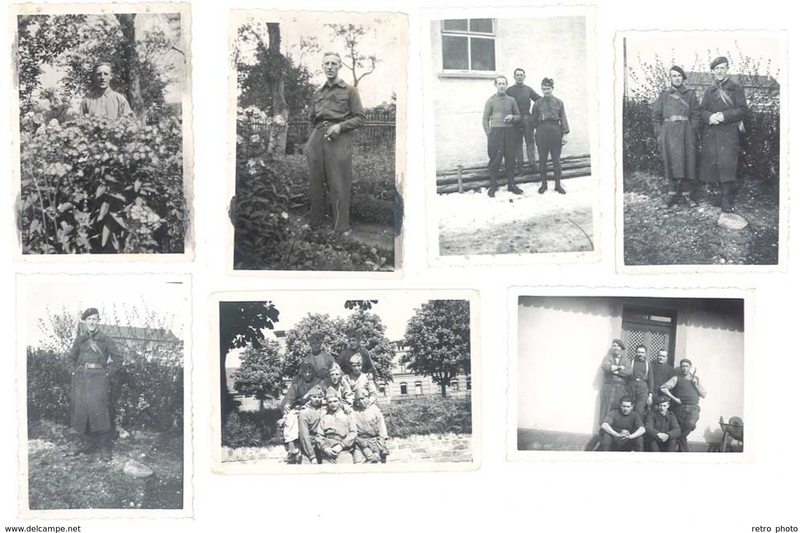 7 Photos Soldats, Militaires, Dont Stalag II B - Guerre, Militaire