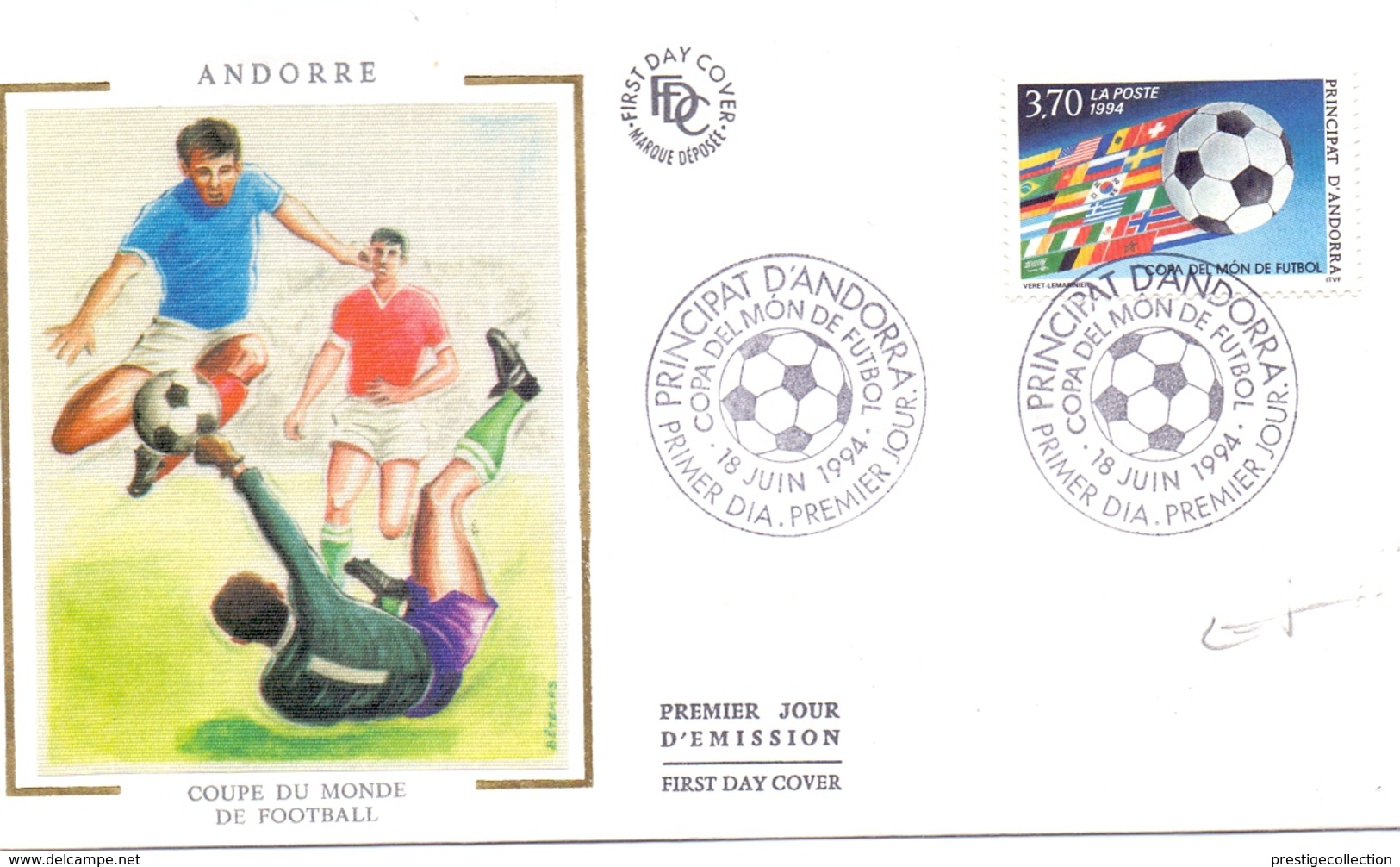 ANDORRE COUPE DU MONDE DE FOOTBALL COVER (NOV180005) - 1994 – USA