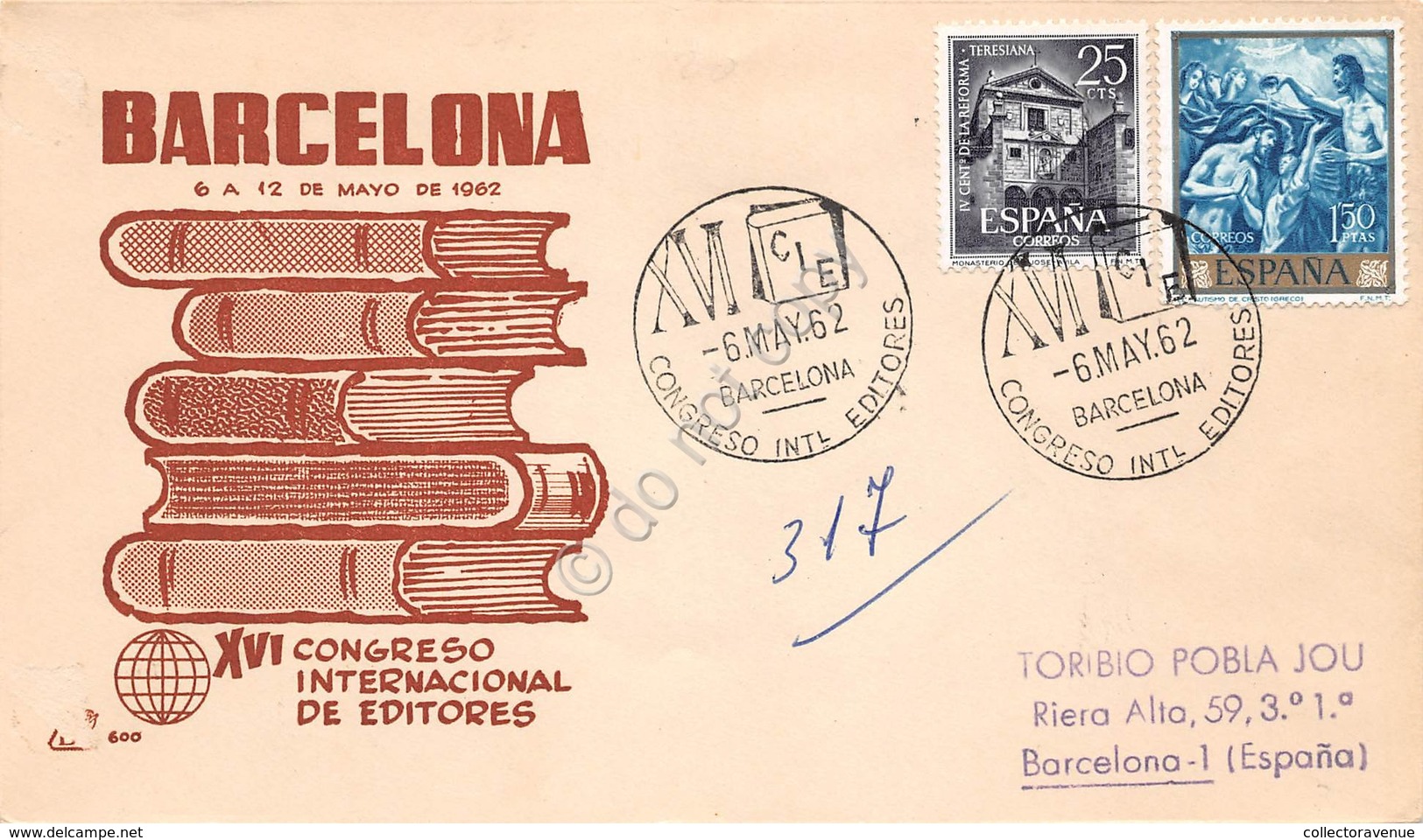 Marcofilia Spagna 1962 - Congreso Internacional De Editores - Barcelona - Non Classificati