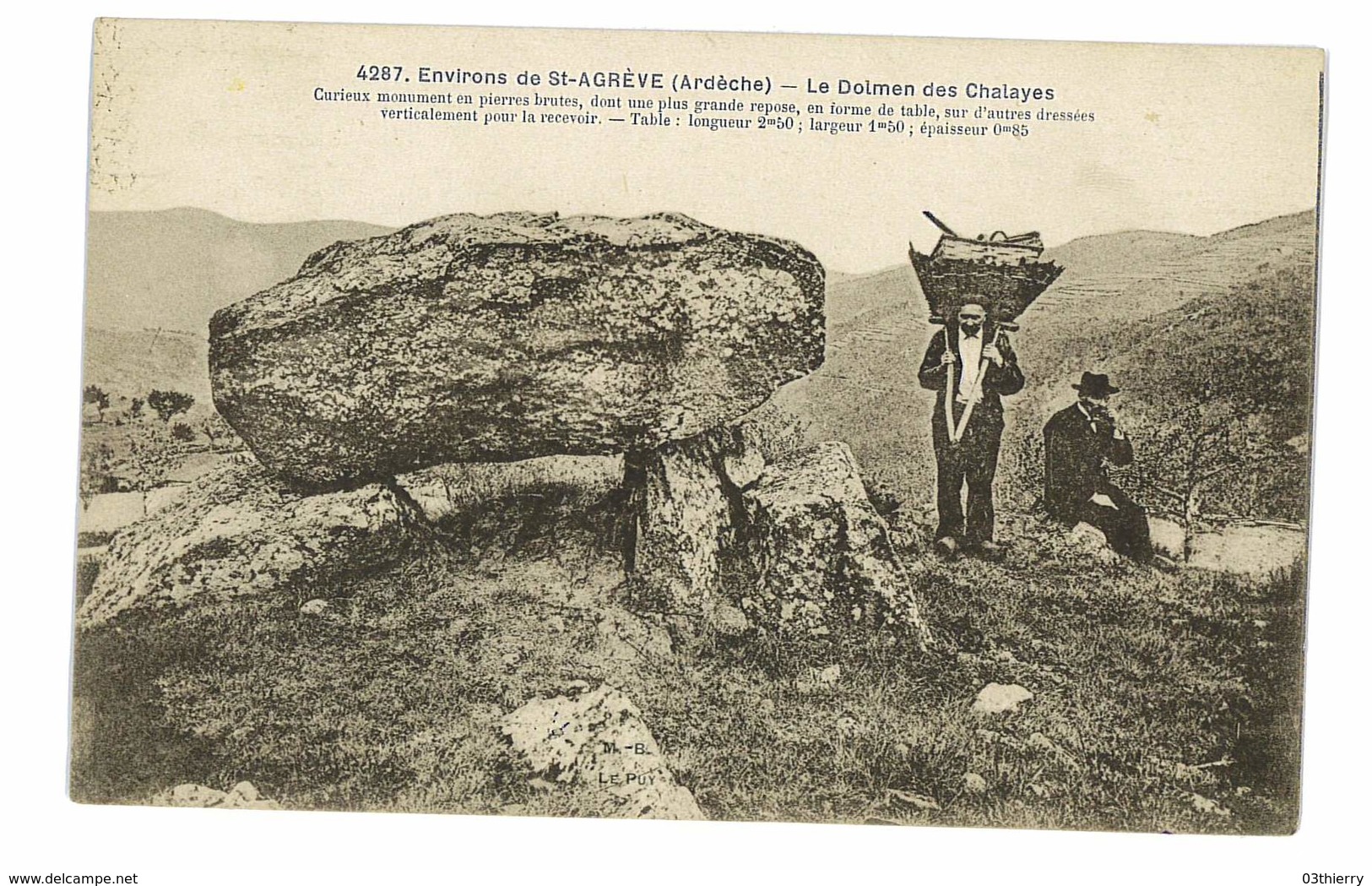 CPA 07 SAINT-AGREVE LE DOLMEN DES CHALAYES - Saint Agrève