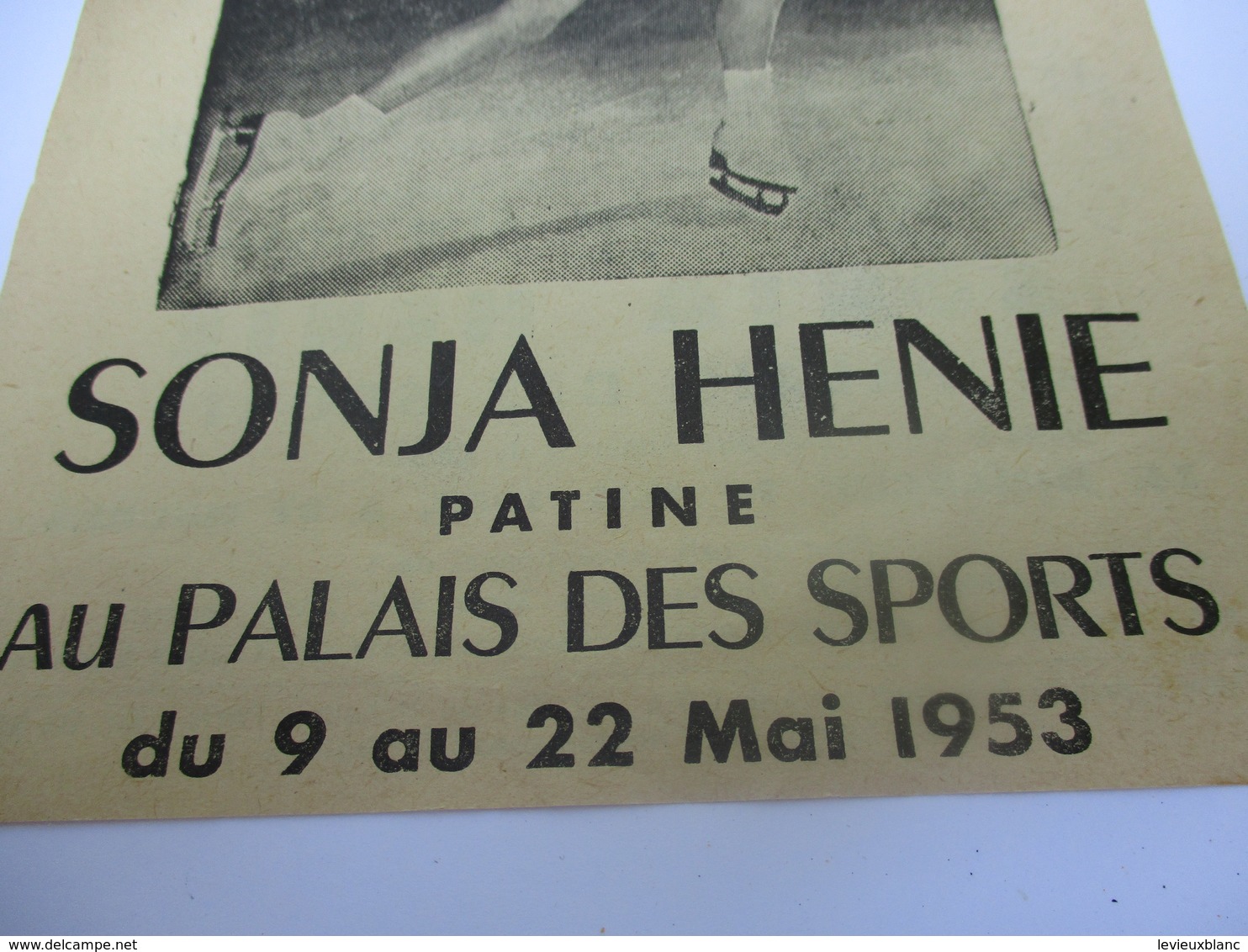 Prospectus Publicitaire/ Patinage / SONJA HEINIE/ Palais Des Sports/Revue Sur Glace/ 1953    SPO338 - Eiskunstlauf