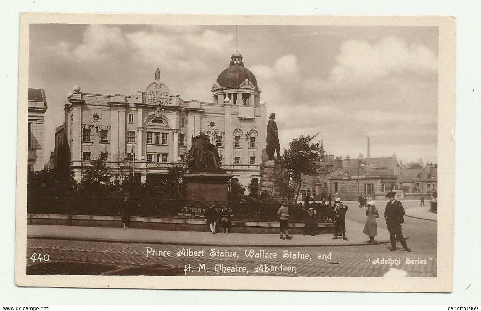 PRINCE ALBERT STATUE, WALLACE STATUE AND H.M.THEATRE, ABERDEEN . FOTOGRAFICA NV FP - Aberdeenshire