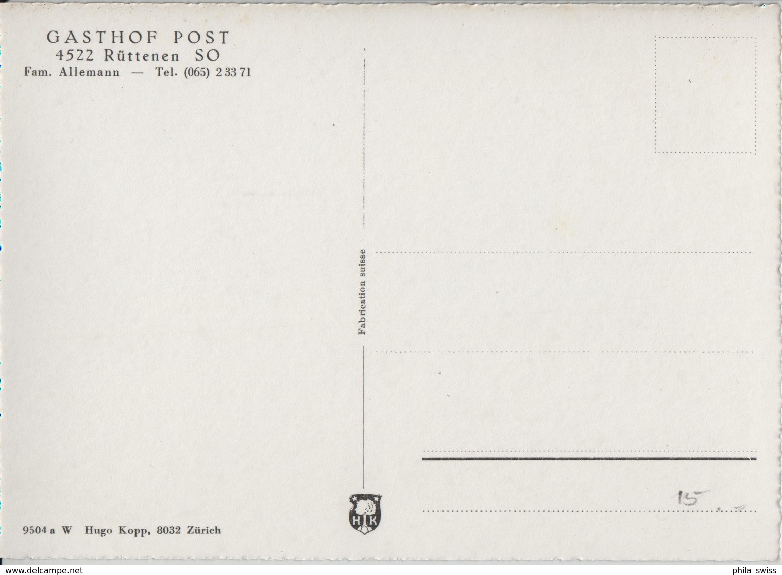 Rüttenen - Gasthof Post - Altri & Non Classificati