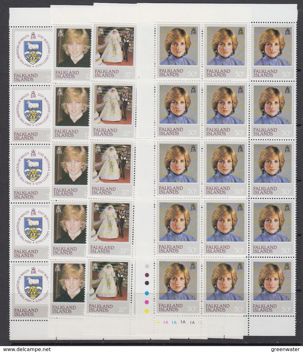 Falkland Islands 1982 21st Birthday Princess Diana 4v 15x  ** Mnh (F7594) - Falklandeilanden