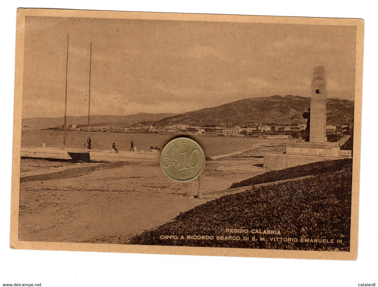 D0290 REGGIO CALABRIA CIPPO A RICORDO SBARCO DI S.M. VITTORIO EMANUELE III - Reggio Calabria