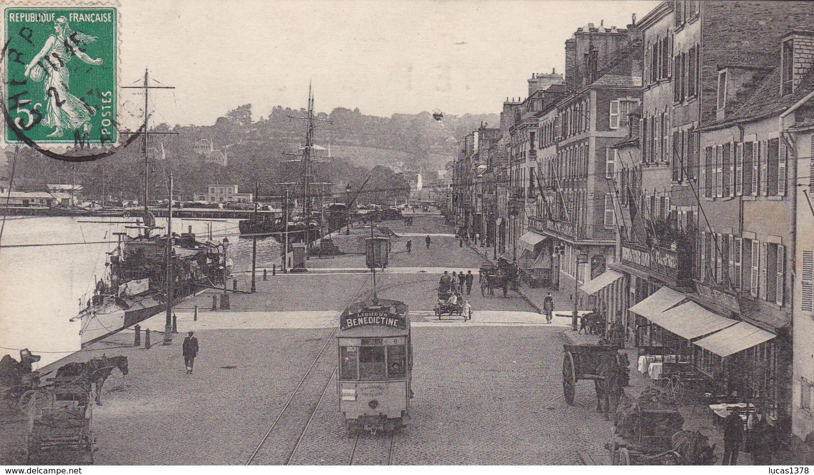 50 / CHERBOURG / QUAI ALEXANDRE III / JOLI PLAN TRAMWAY BENIDICTINE - Cherbourg