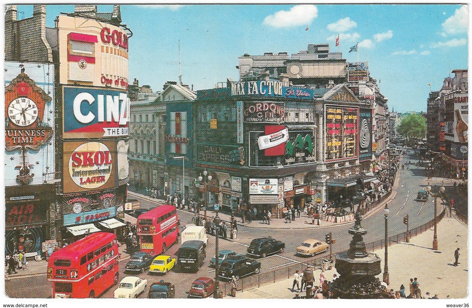 LONDON Piccadilly Circus Used Posted 1973 (Natural Colour 1361) [P073/1D] - Piccadilly Circus