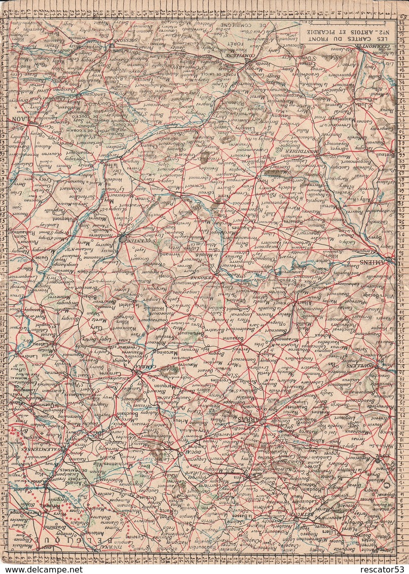 Rare Lettre Correspondances Aux Armées Avec Carte Du Front Artois Et Picardie - 1914-18