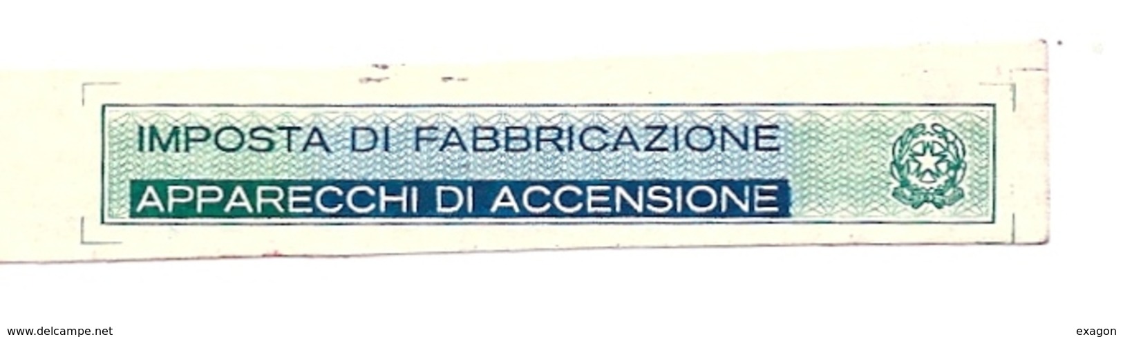 Attestazione  "IMPOSTA DI FABBRICAZIONE  Apparecchi Di Accensione" - Coches