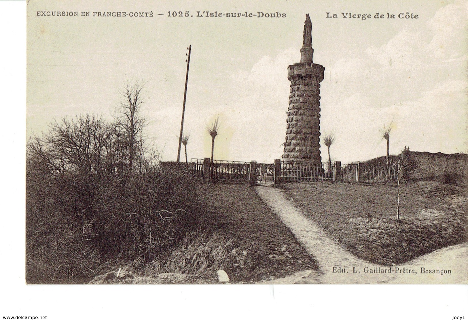 Cpa Isle Sur Le Doubs, La Vierge De La Cote. - Isle Sur Le Doubs