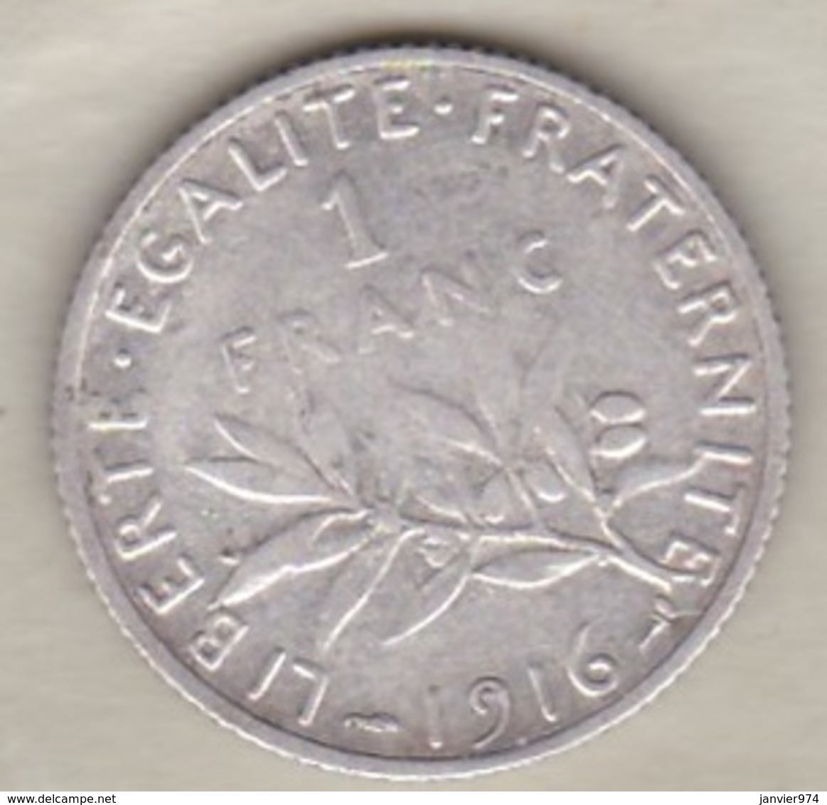 1 Franc Semeuse 1916 , En Argent - Autres & Non Classés