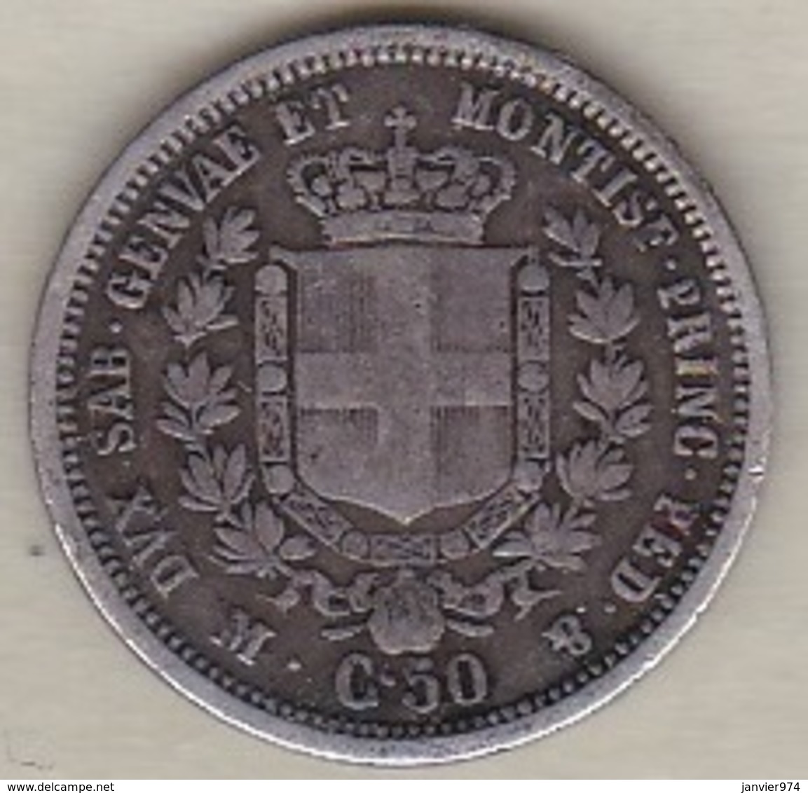 REGNO DI SARDEGNA . 50 CENTESIMI 1860 M (MILANO). VITTORIO EMANUELE II. ARGENT - Piémont-Sardaigne-Savoie Italienne
