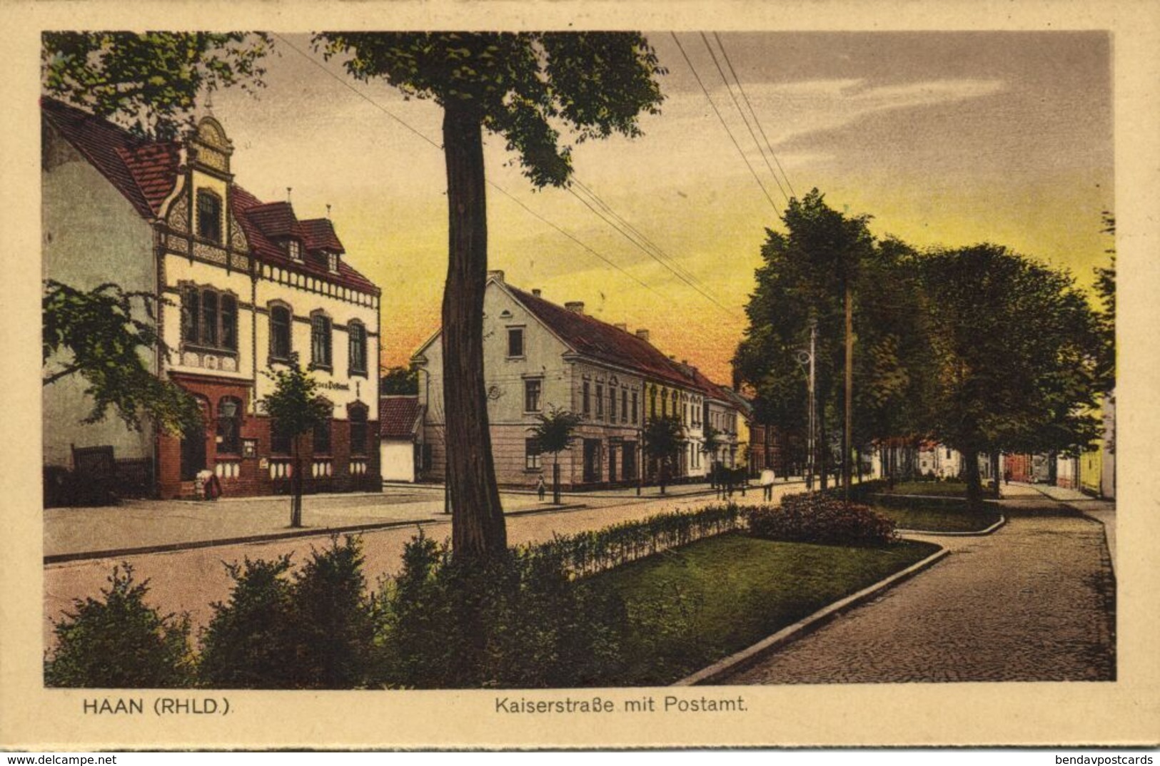 HAAN, Rhld., Kaiserstrasse Mit Postamt, Post Office (1920s) AK - Haan