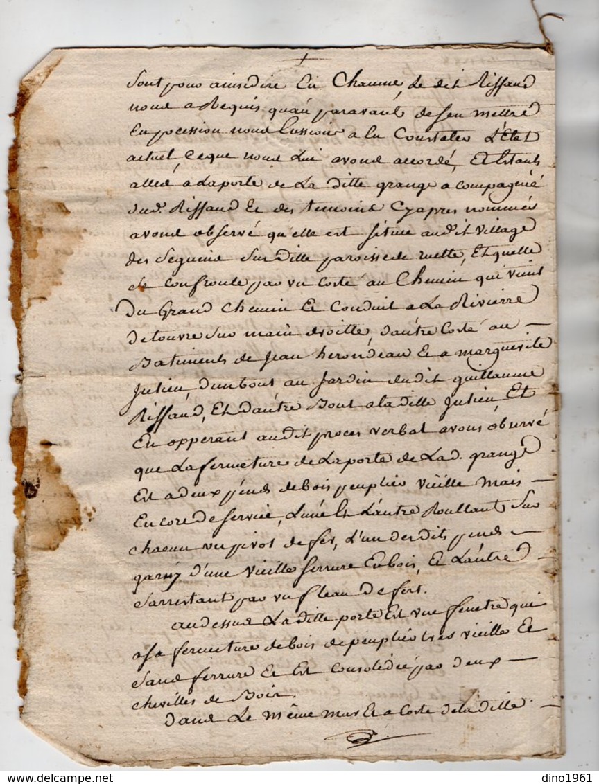VP13.325 - Cachet Généralité De LIMOGES - ANGOULEME - Acte De 1788 Concernat Mr REFFAUD à RUELLE SUR TOUVRE - Matasellos Generales