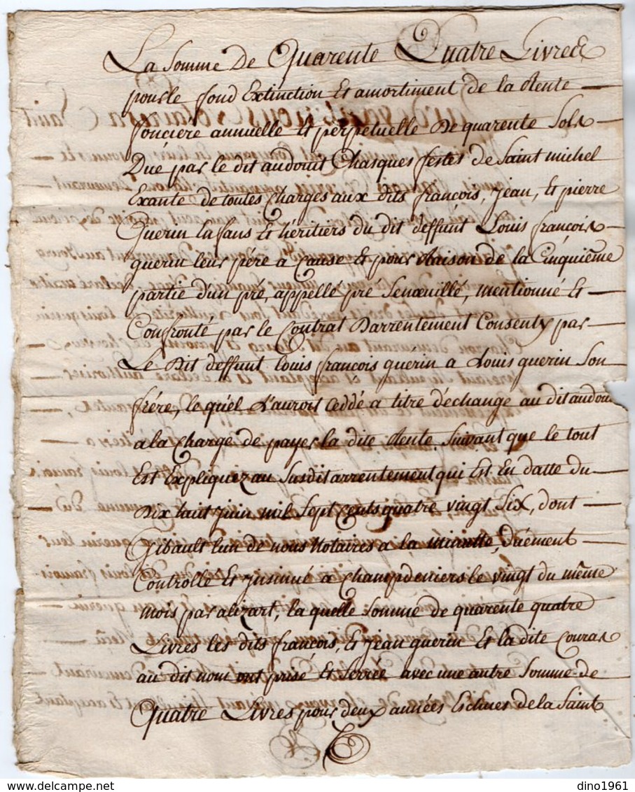 VP13.326 - CHAMPDENIERS -  Acte De 1792  Concernant Mrs GUERIN à SAINT - MAIXENT & CHERVEUX - Manuscripts