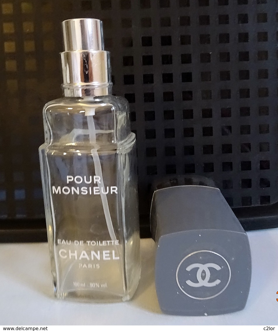 Flacon  VAPORISATEUR "POUR MONSIEUR " De CHANEL  EDT 100 Ml VIDE - Bottles (empty)