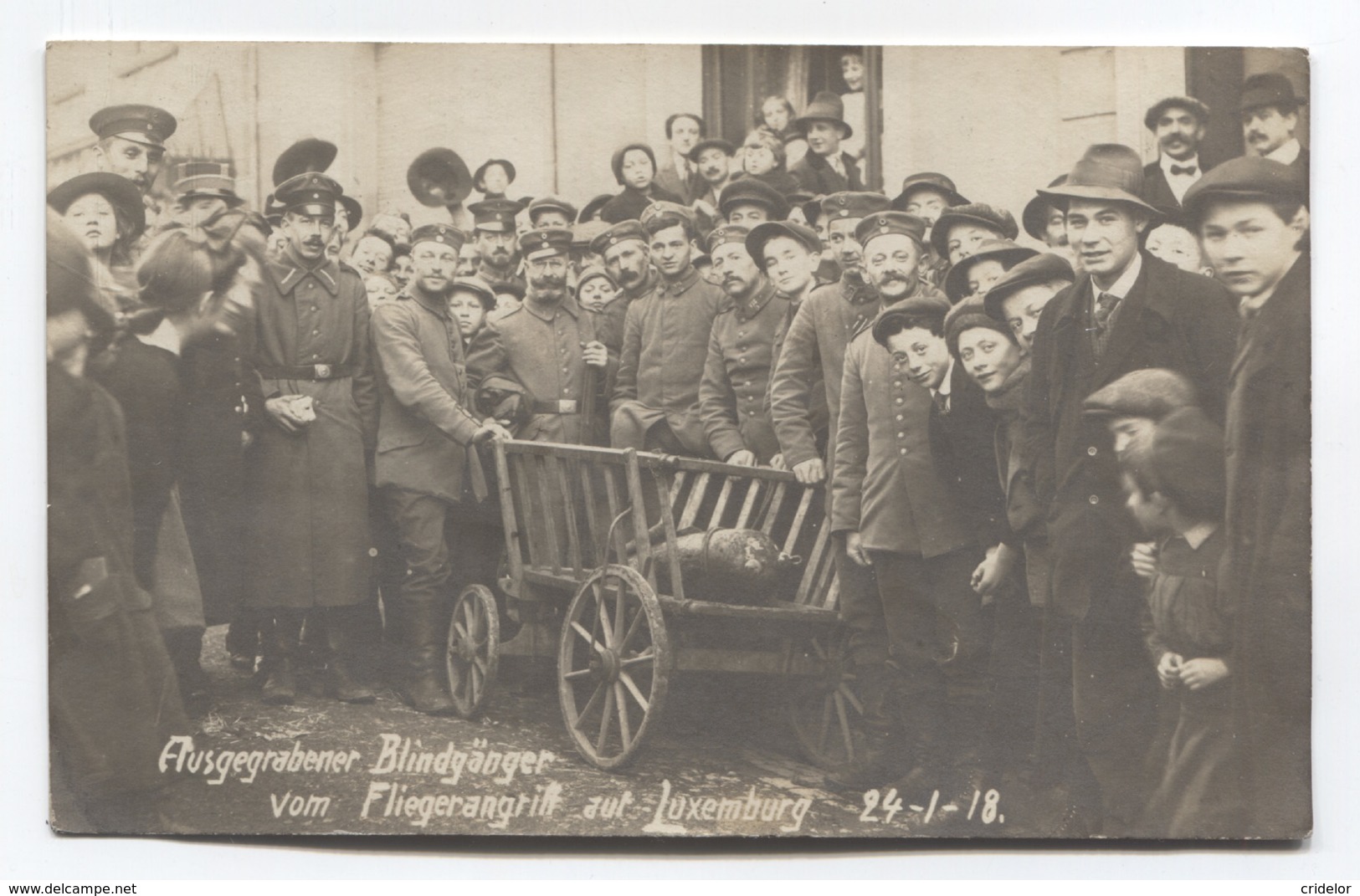 GD DU LUXEMBOURG - LUXEMBOURG - RAID AERIEN DU 24/01/1918 - BELLE CARTE PHOTO - VOIR ZOOM - Luxembourg - Ville