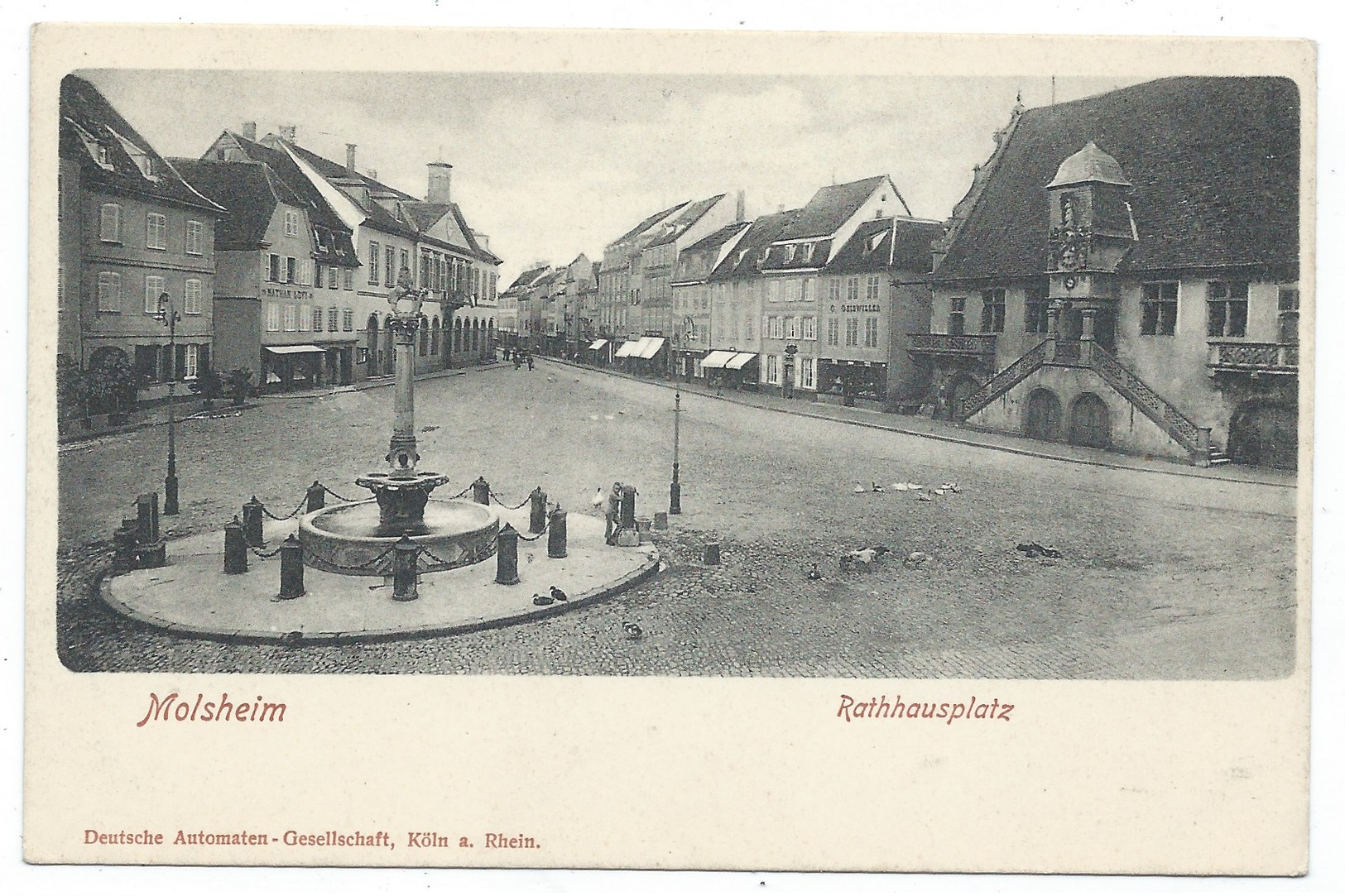 67 Molsheim - Rathhausplatz - Du Temps Des Allemands Voir Imprimeur - Molsheim