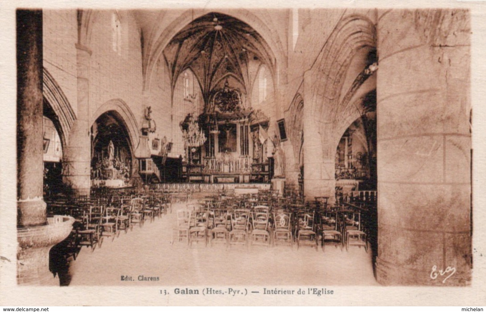 CPA  65   GALAN---INTERIEUR DE L'EGLISE - Galan