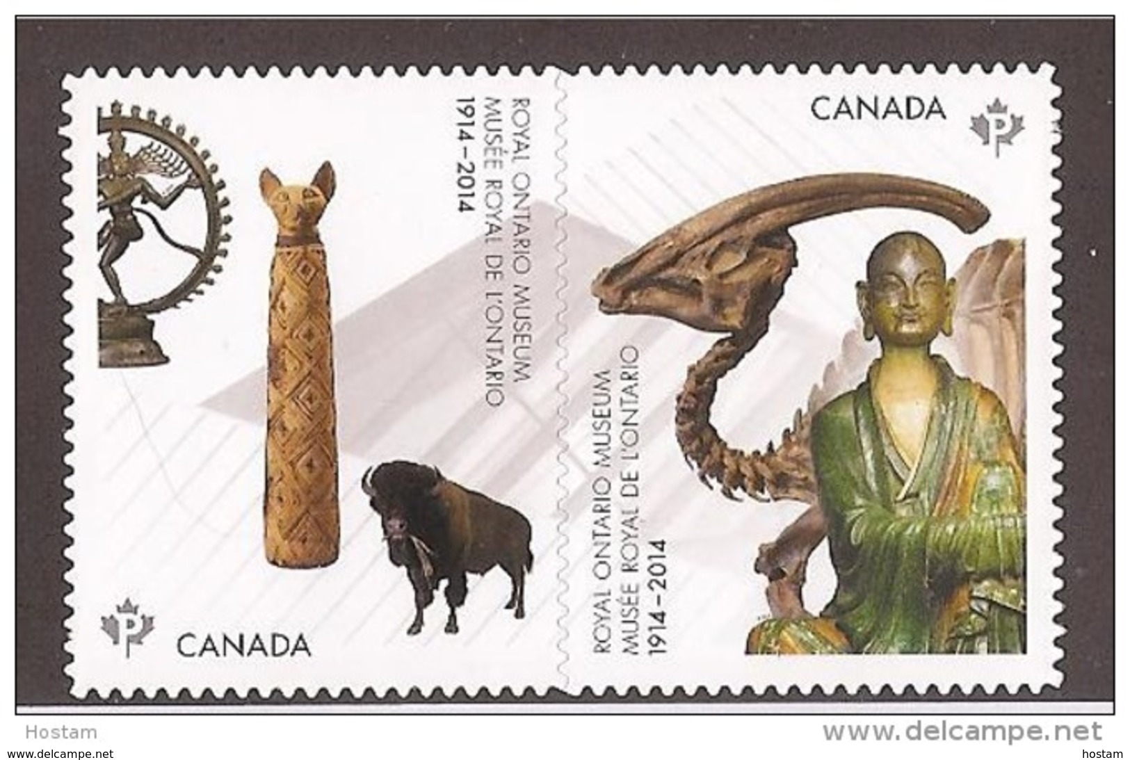 CANADA. 2014, #2726i, ROYAL MUSEUM Of ONTARIO  Pair Of DIE CUT From QUATERLY PACK   Mnh - Single Stamps