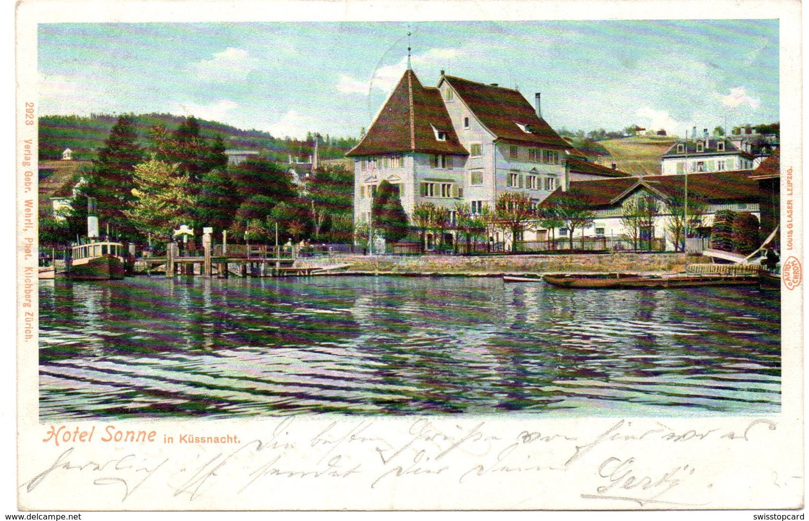 KÜSNACHT Hotel Sonne Dampfschiff Gel. 1903 N. Frankfurt - Küsnacht