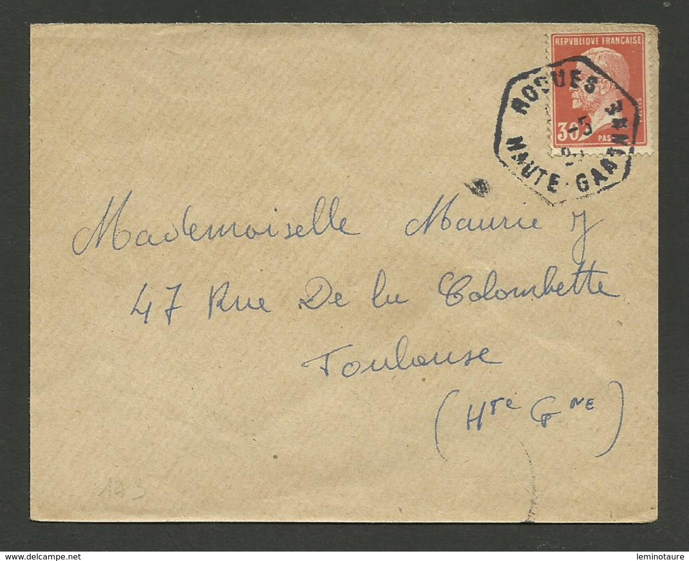 31 - HAUTE GARONNE / Recette Auxilliaire Rurale ROQUES / 30c Pasteur - Cachets Manuels